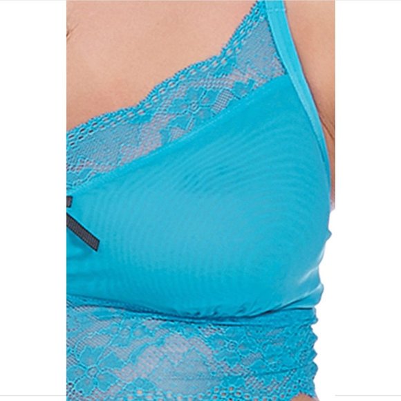 NWT FREYA 'Fancies' Lace Trim Bralette in Electric Blue [SZ Medium ]‎ #C639 - Picture 3 of 9